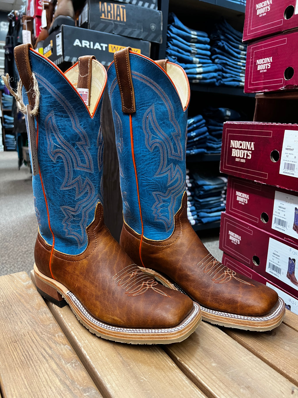 Men's Anderson Bean Danube Mad Dog Leather Briar Cowboy Boots (S3000)