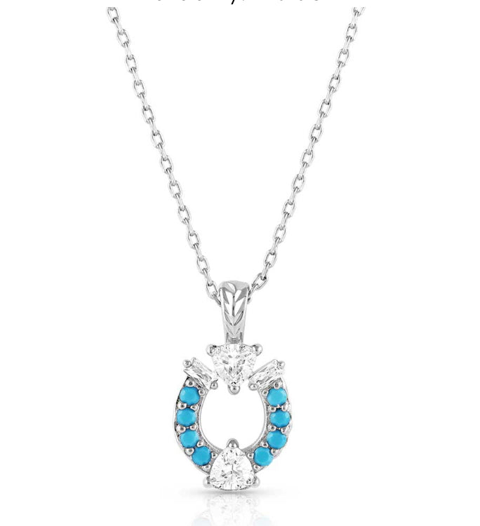 Luck Defined Crystal Turquoise Necklace (nc5511)