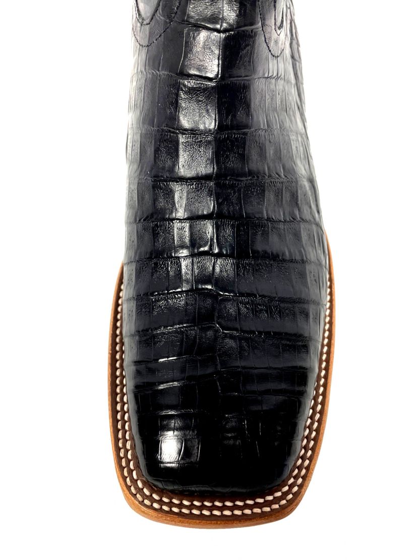 Horsepower Top Hand Black Caiman Belly Boots (HP8002)