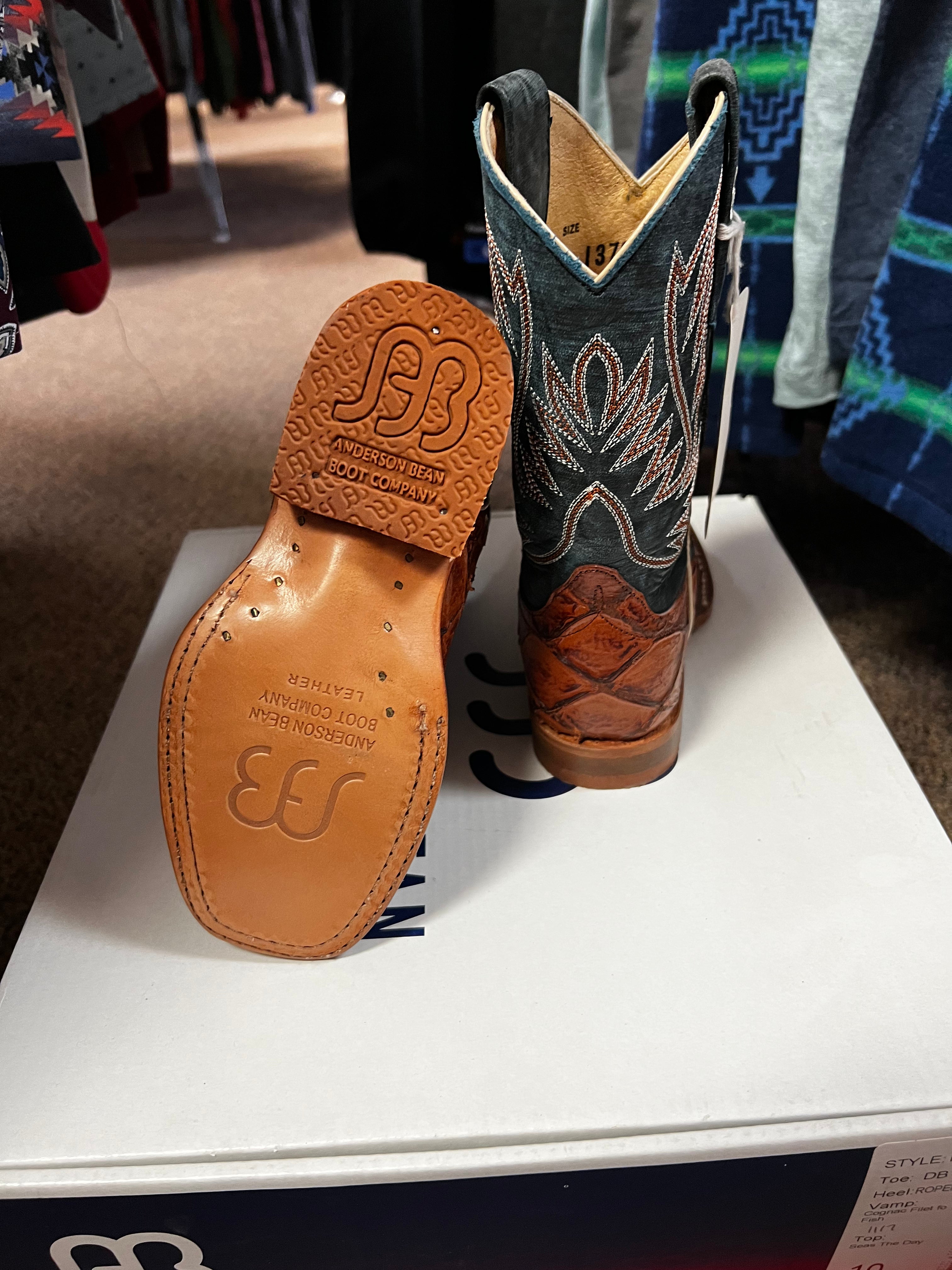 Anderson Bean Kids Cognac Filet Fo Fish Boots (K1823)