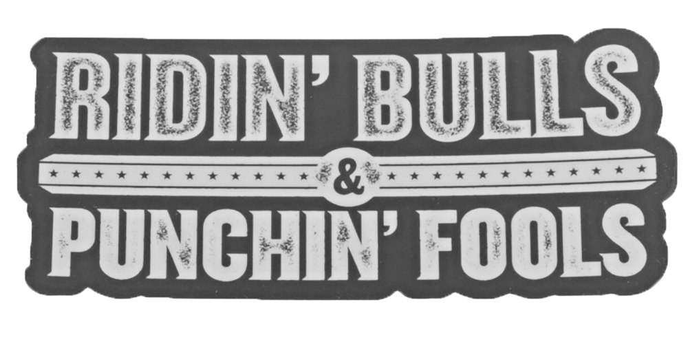 Dale Brisby RIDIN BULLS & PUNCHIN FOOLS DECAL