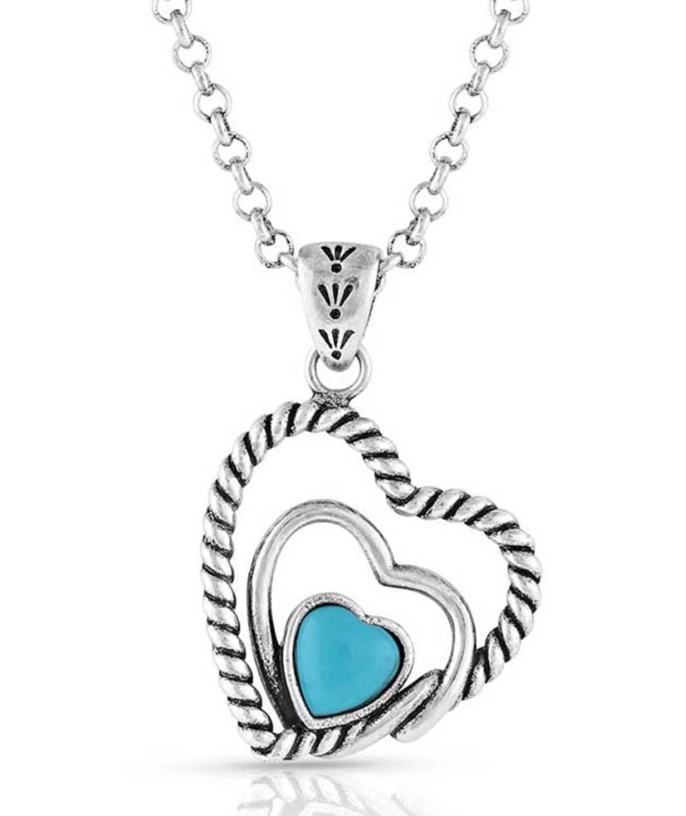 Clearer Ponds Turquoise Heart Necklace (NC5179)