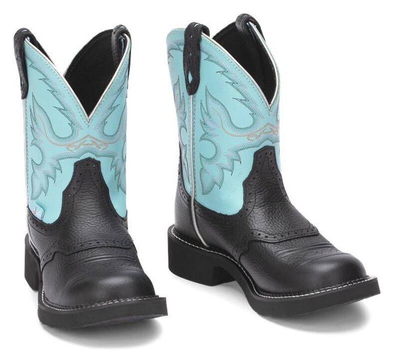 Justin Women’s Gemma Black & Blue Boots (9905)