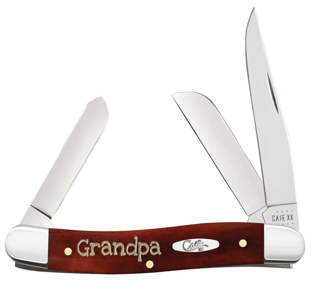 Case Chestnut Bone Smooth Embellished Medium Stockman in Gift Tin