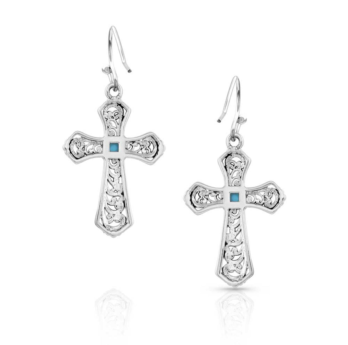 Montana Silversmiths Cathedral Silver Cross Earrings (er5125)