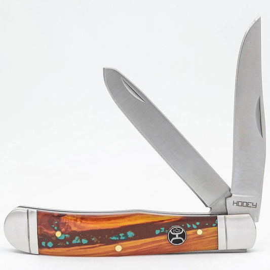Hooey Brown/ Turquoise Trapper Knife