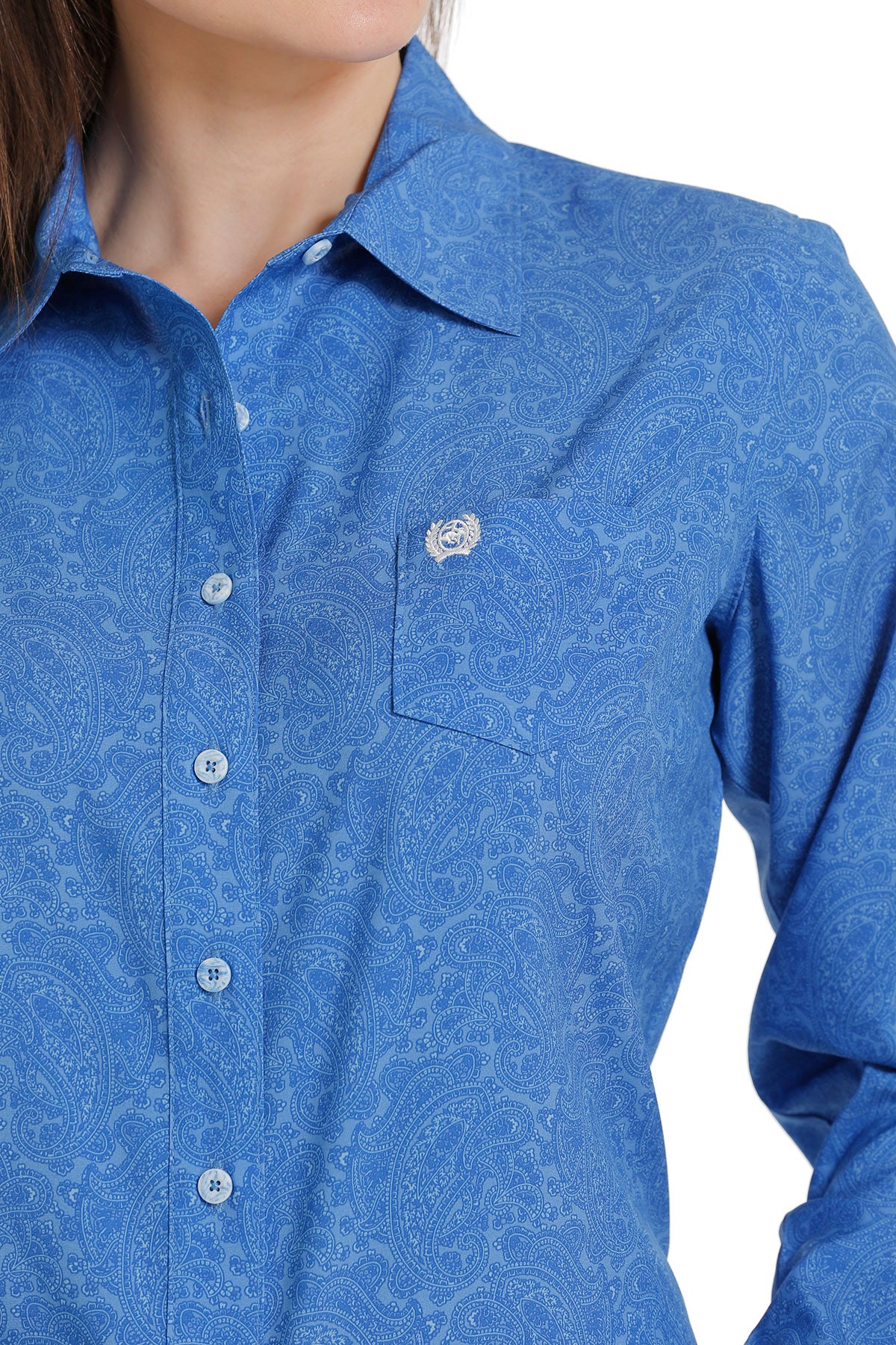 Cinch Ladies Arenaflex Blue Paisley Shirt