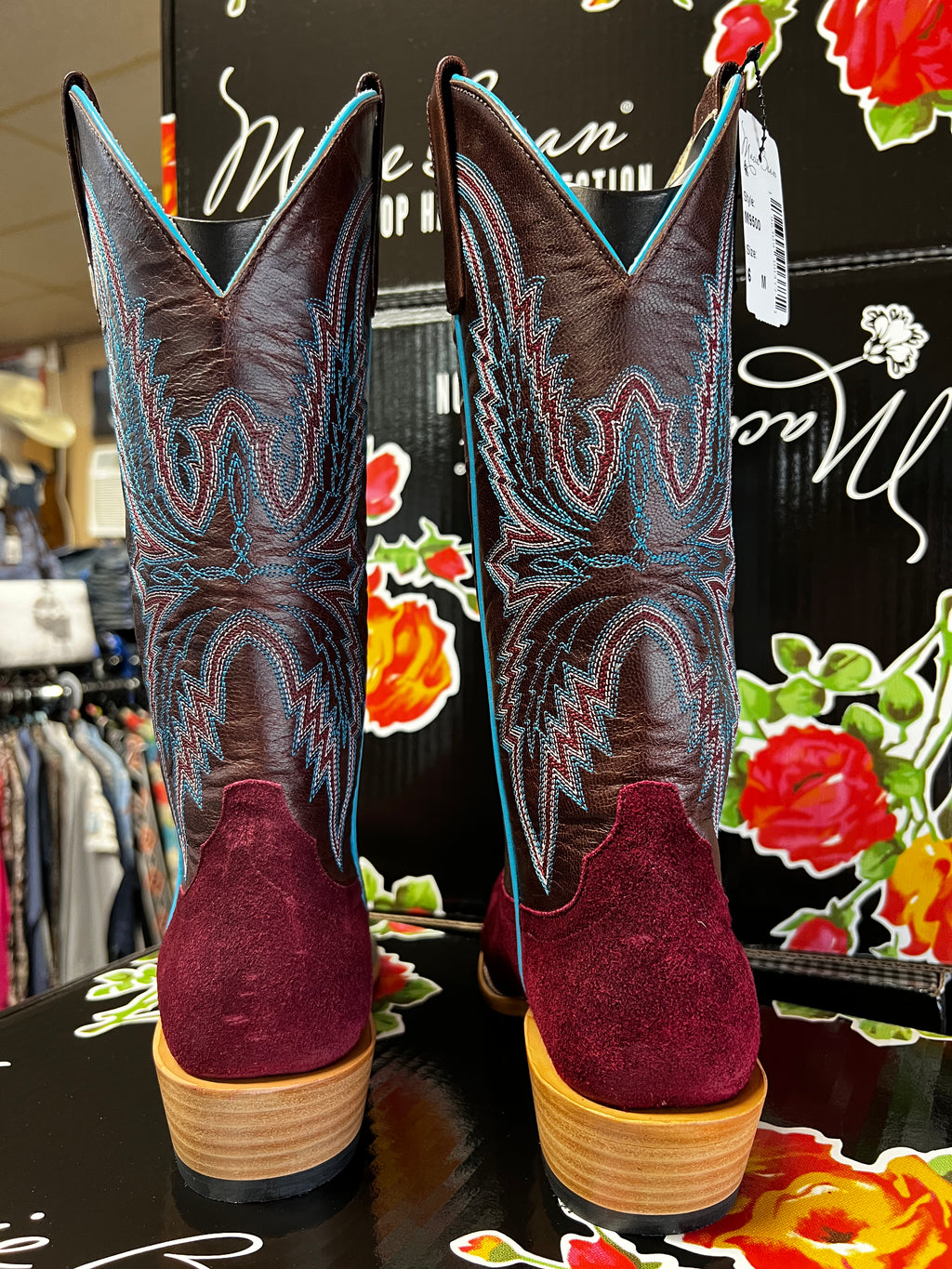 Macie Bean Burgundy Suede Boots (M9500)