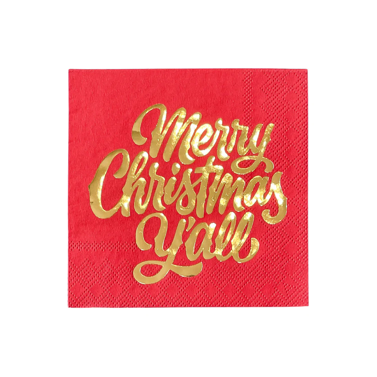 Merry Christmas Y'all Cocktail Napkins (Set of 20)