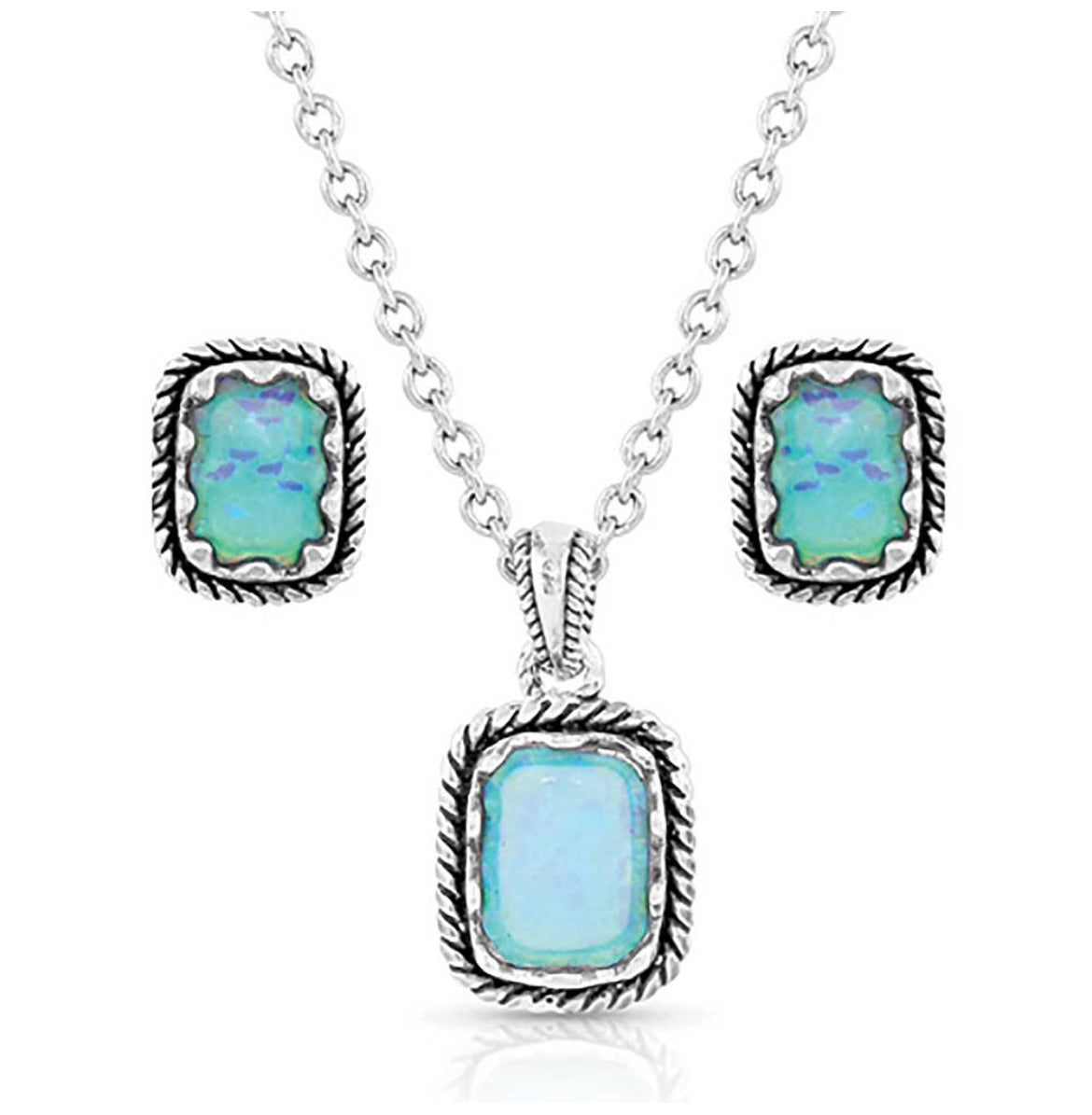 Montana Silversmiths Emerald Pools Silver Jewelry Set