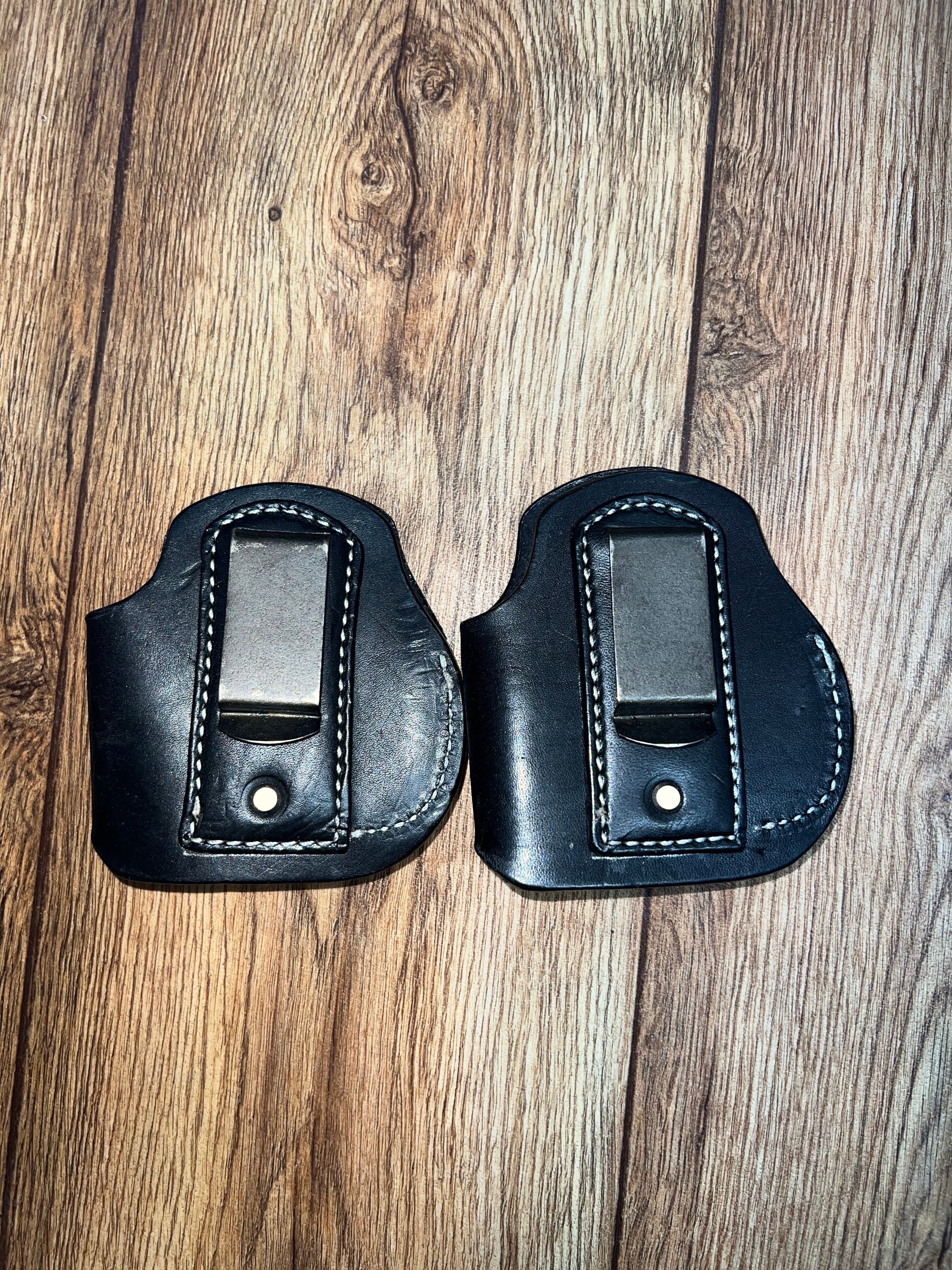 Ranger Belt Black Tooled Leather Gun holster