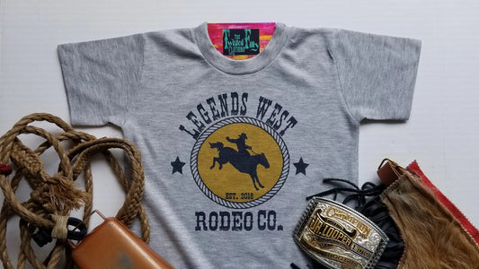 THE TWISTED FILLY CLOTHING CO. LW Rodeo Bronc - S/S Infant Tee - Grey