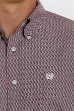 Load image into Gallery viewer, Cinch MEN&#39;S GEOMETRIC BUTTON-DOWN SHORT SLEEVE WESTERN SHIRT - PURPLE/OLIVE/WHITE  (1391)

