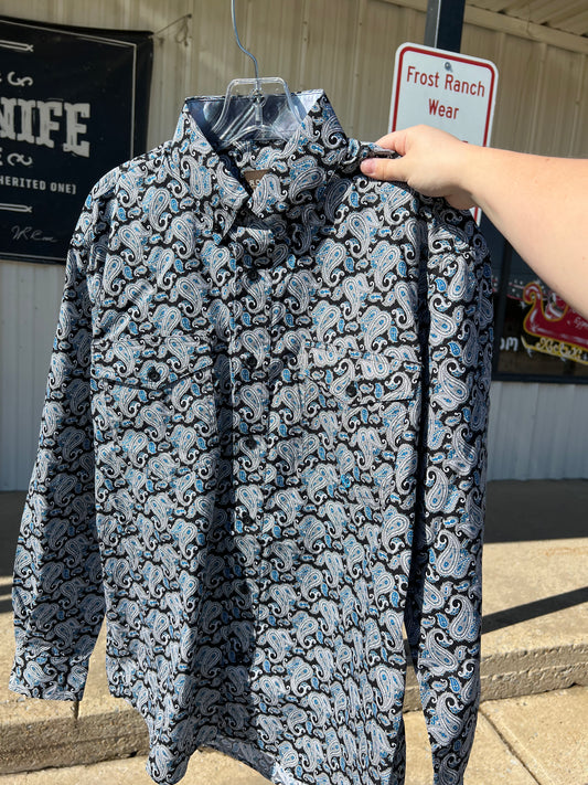 Roper Men’s Blue Paisley Shirt