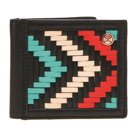 Hooey Woven Leather Bifold Wallet (F010)