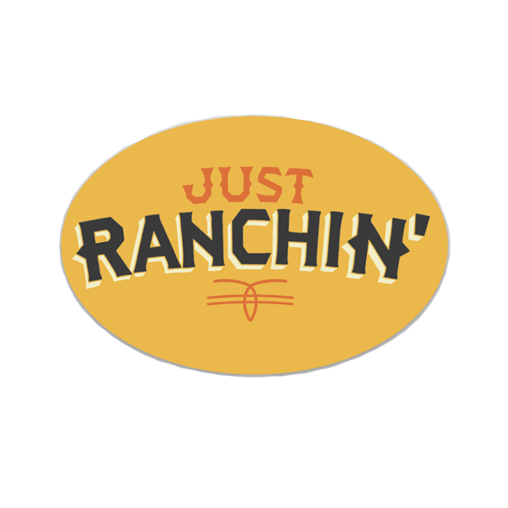 Dale Brisby JUST RANCHIN YELLOW DECAL