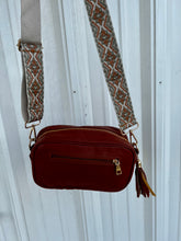 Load image into Gallery viewer, Brown Embroidered Strap Tassel Bag
