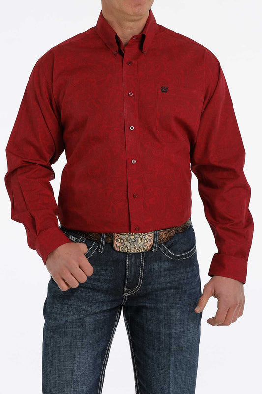 Cinch Men’s Red Paisley Shirt (5322)