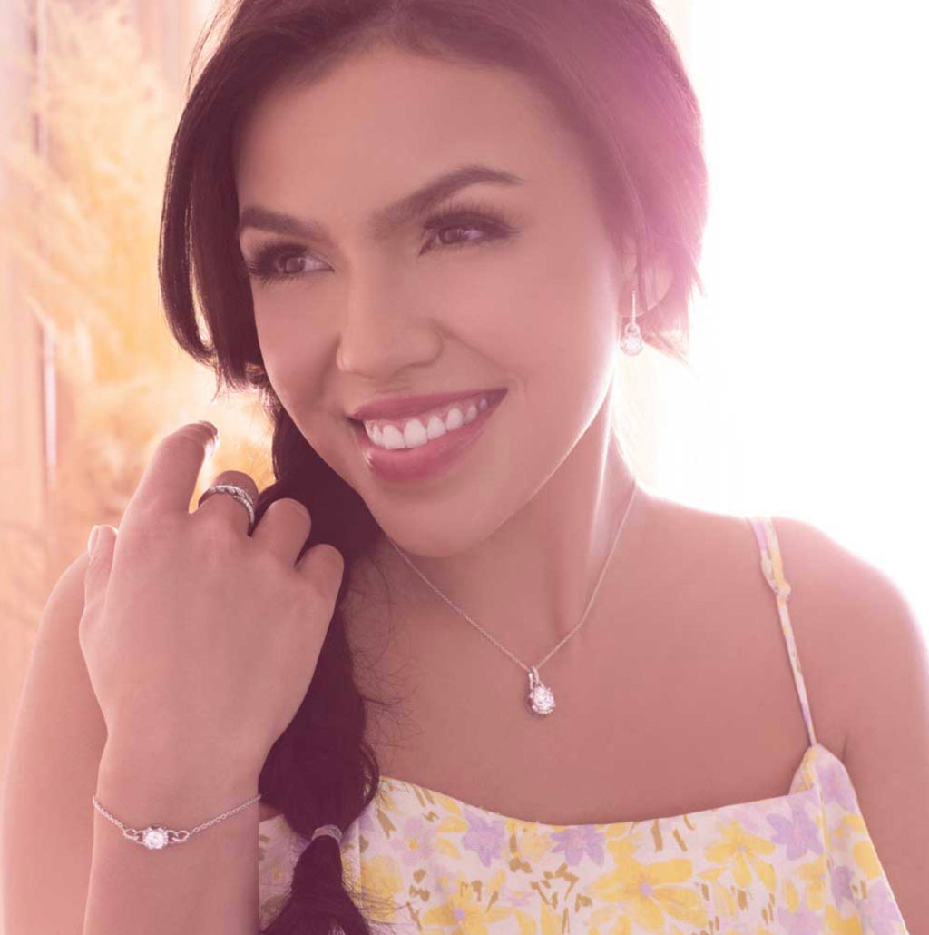 Lock and Key Crystal Bolo Bracelet (BC5519)