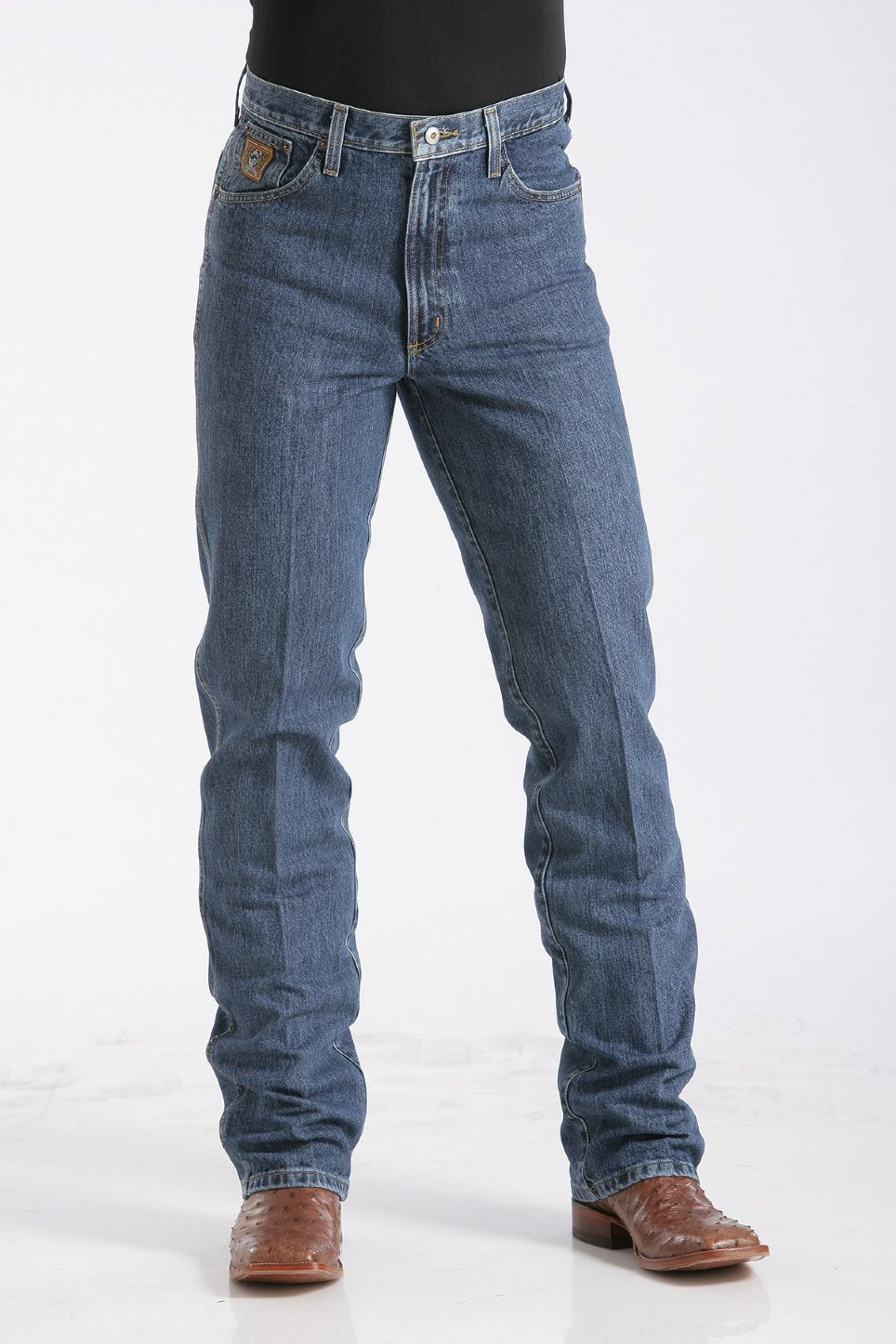 Cinch MEN'S SLIM FIT BRONZE LABEL JEAN - DARK STONEWASH (2002)