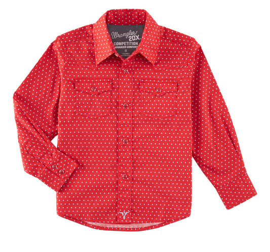 Men’s Wrangler® 20X® Competition Advanced Comfort Shirt - Classic Fit - Red (8901)