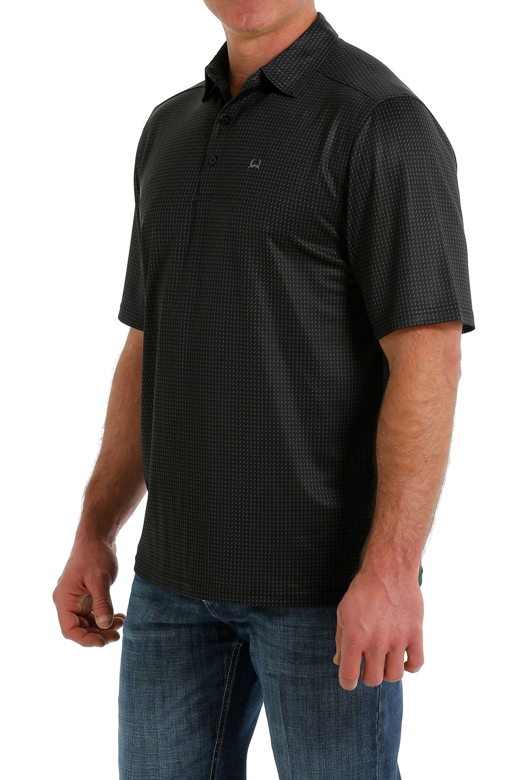 Cinch Men’s Black Pattern Polo