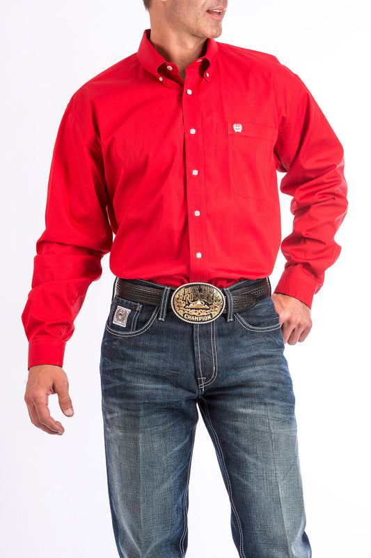 Cinch Men’s Solid Red Shirt