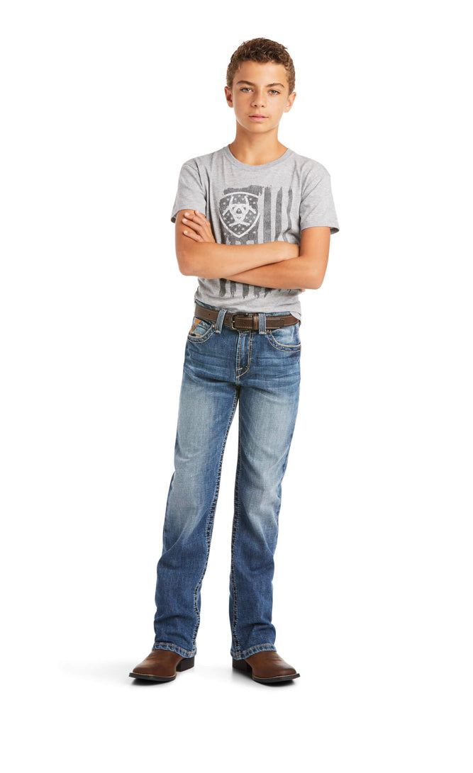 Ariat Boys B4 Relaxed Stretch Longspur Fashion Boot Cut (6856)