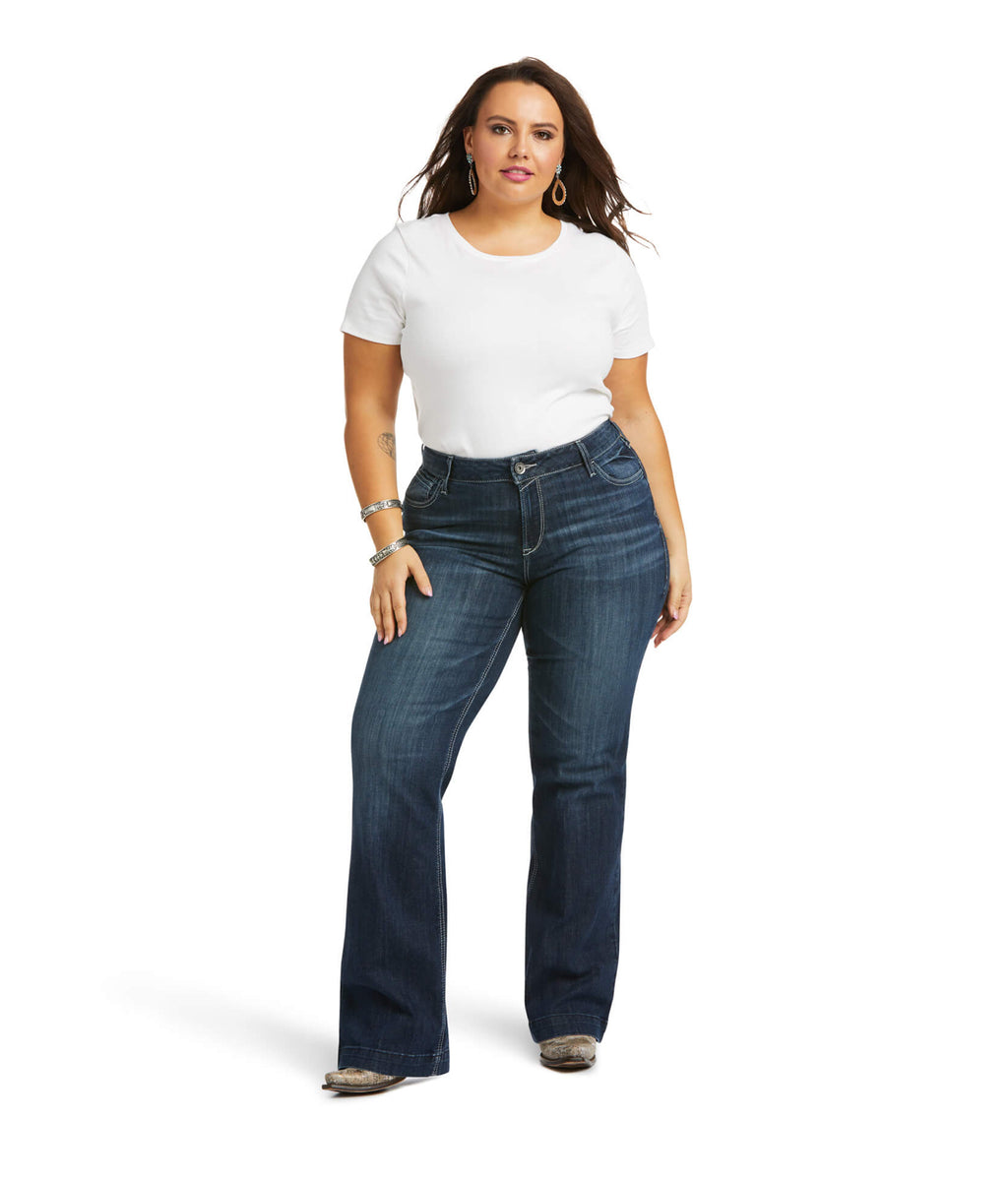 Ariat Trouser Mid Rise Melanie Wide Leg Jean (7690)