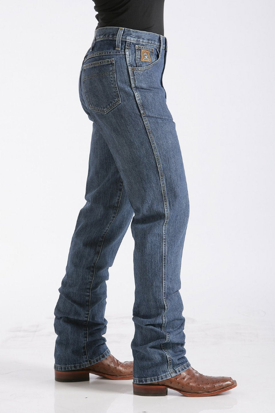Cinch MEN'S SLIM FIT BRONZE LABEL JEAN - DARK STONEWASH (2002)
