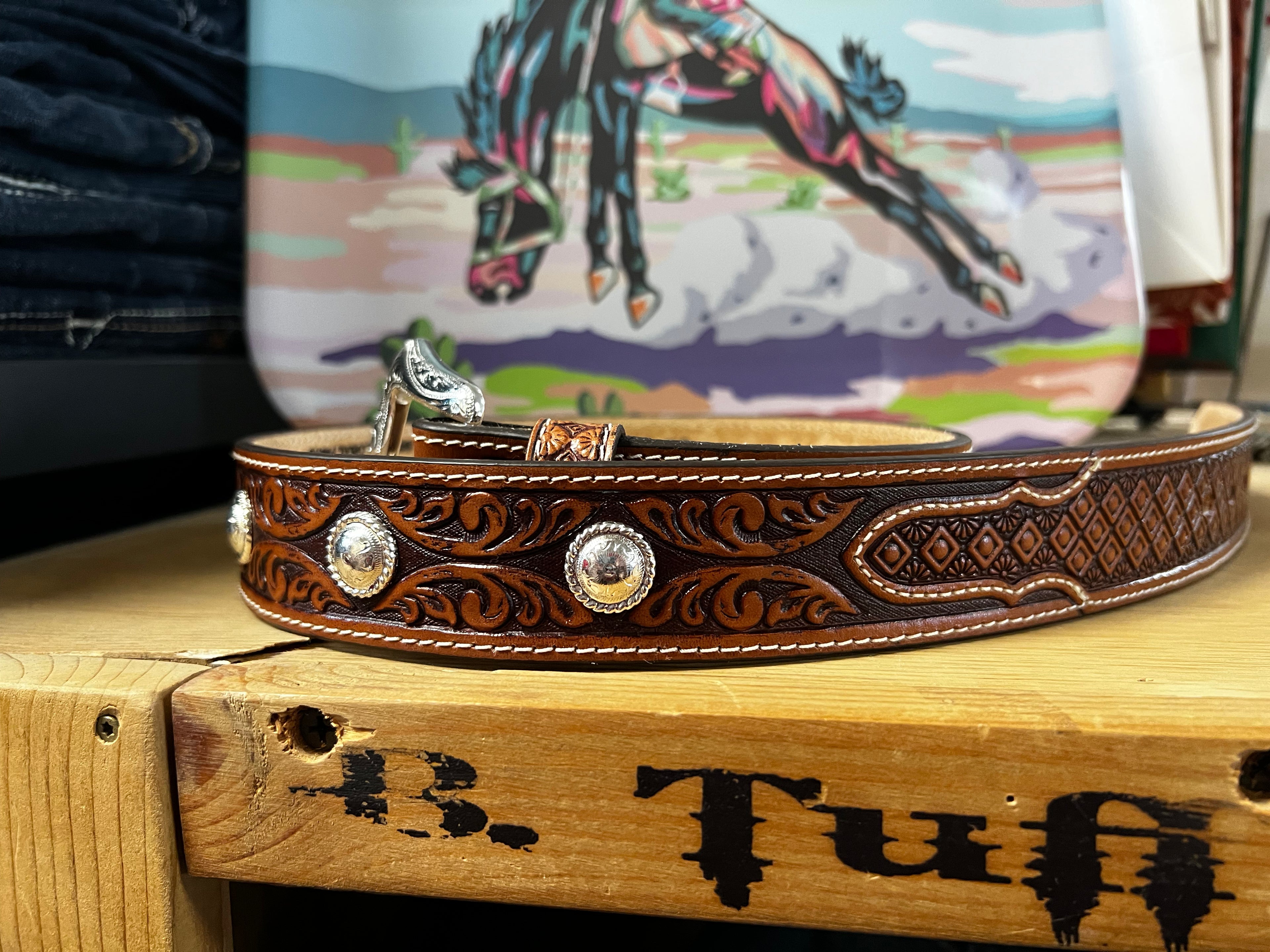 Tony Lama Silver Valley Belt (C42844)