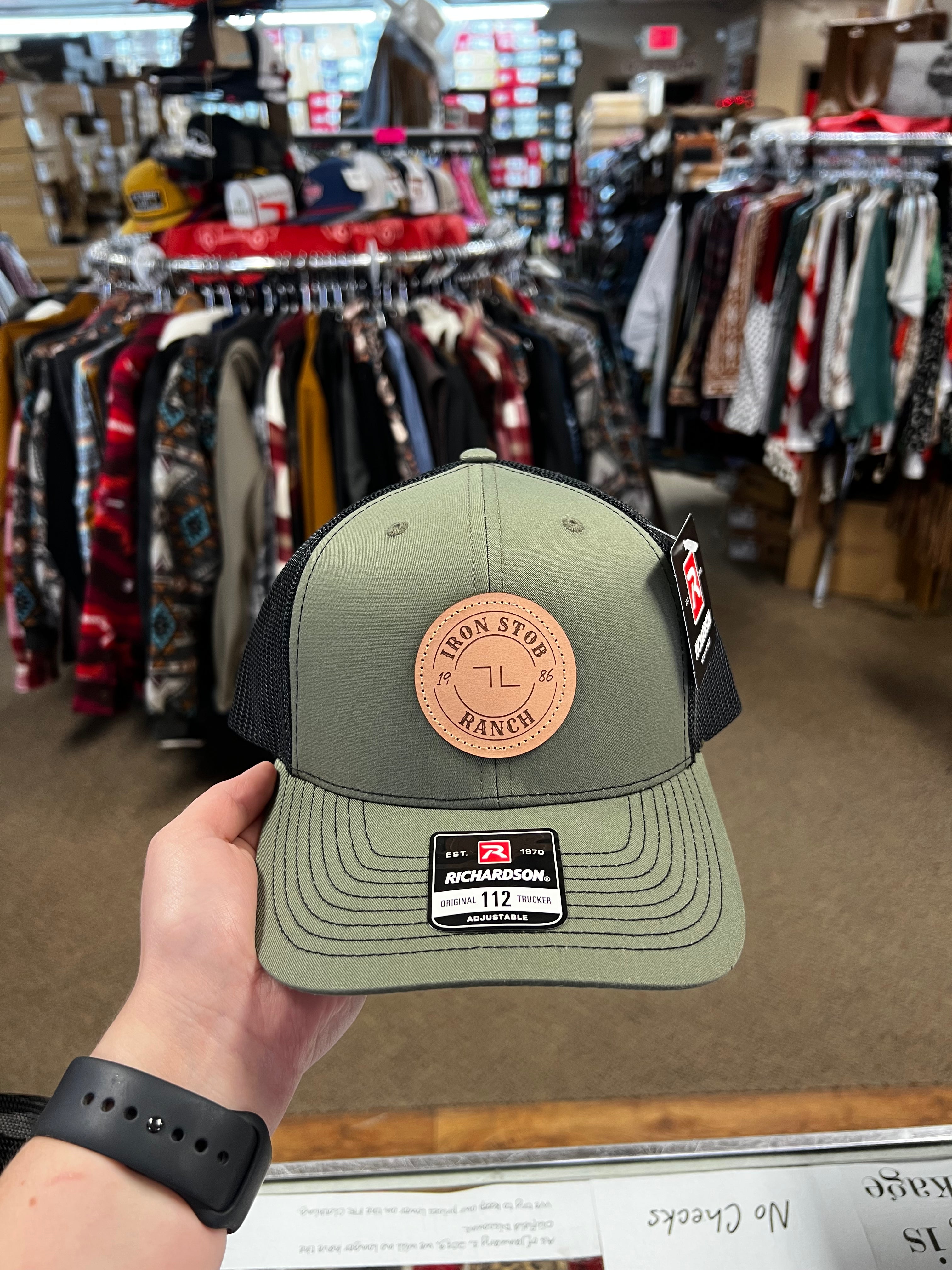 Iron Stob Ranch Leather Patch Cap
