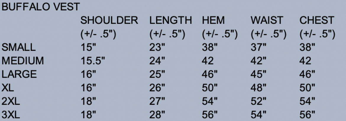 Wyoming Traders Buffalo Leather Vest