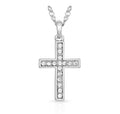 Montana Silversmiths Lined Cross Necklace