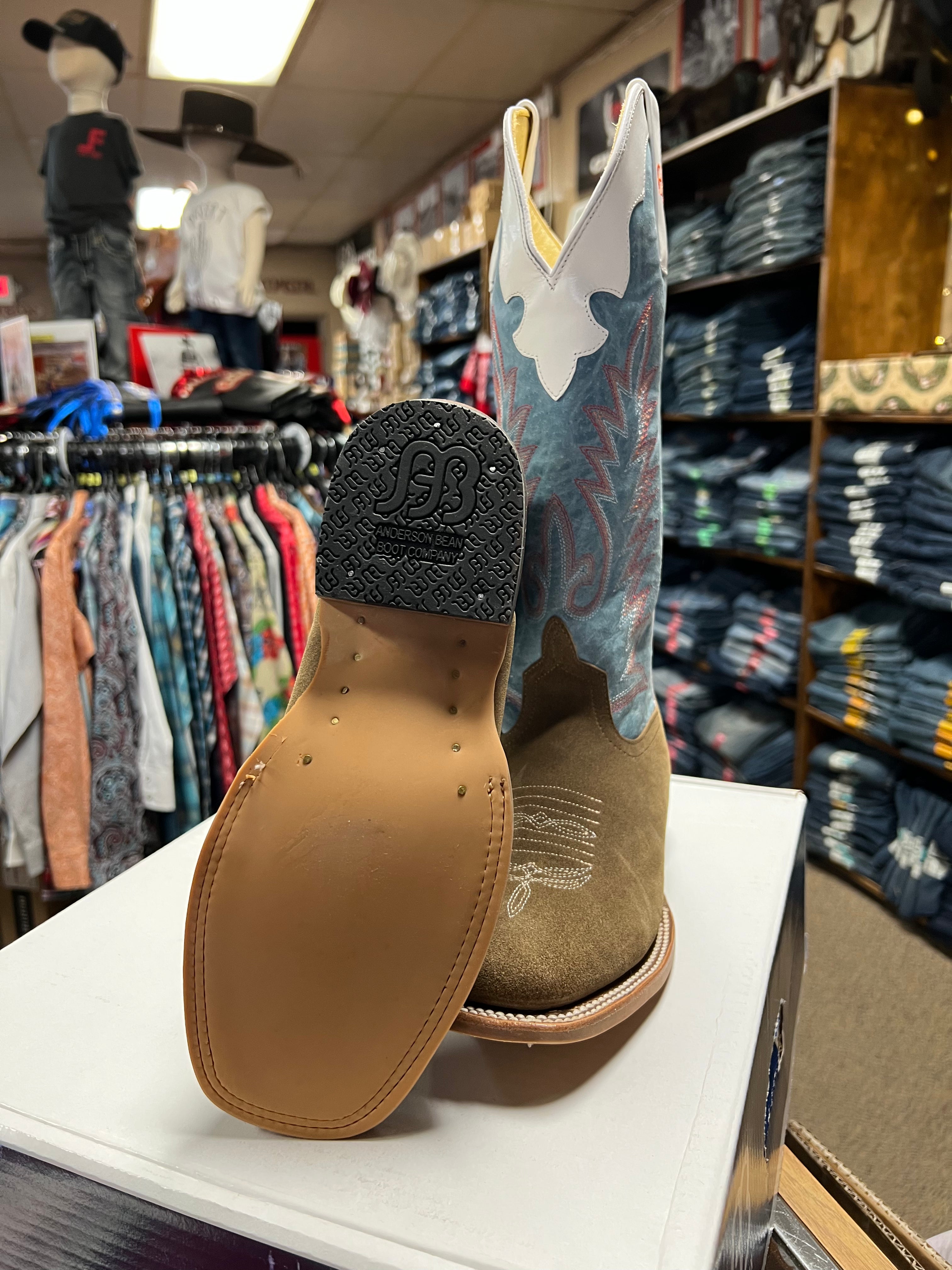 Anderson Bean Kids Coyote Sand Rough out Boots (7096)