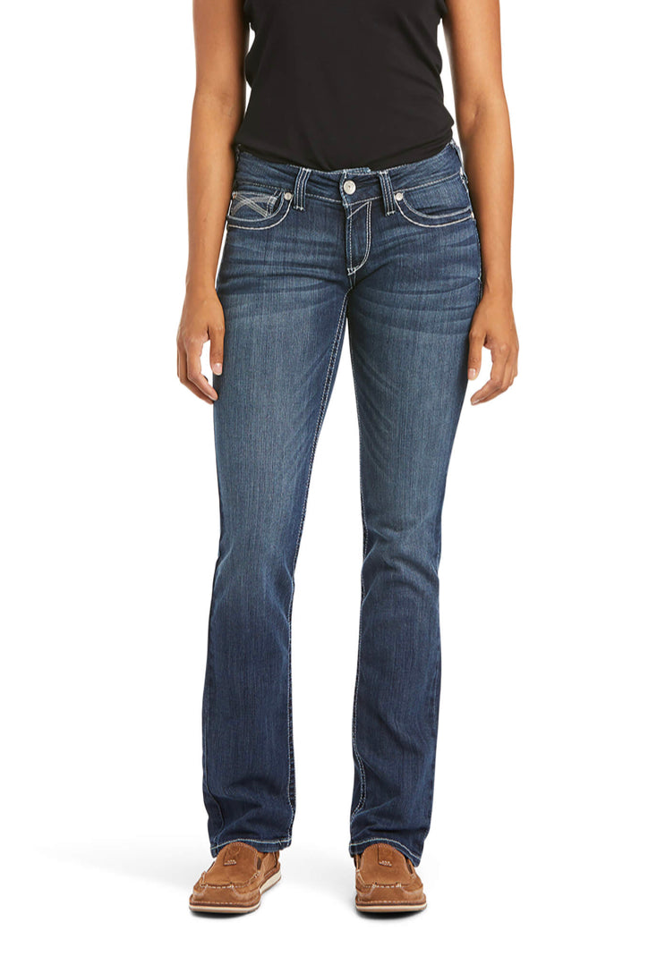 Ariat Women’s R.E.A.L. Mid Rise Stretch Ivy Stackable Straight Leg Jean (4300)