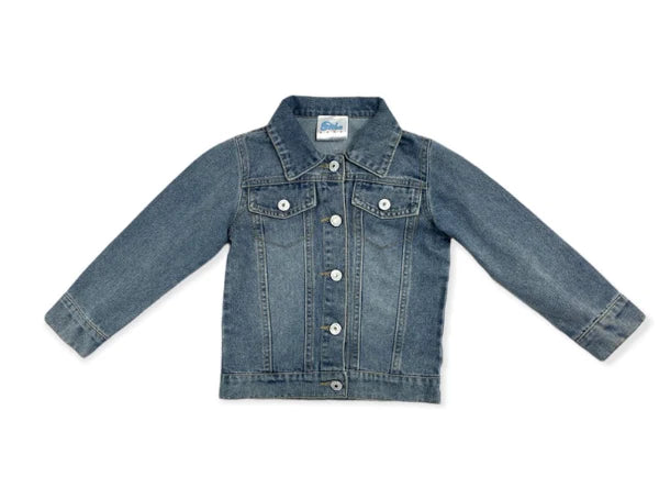 Girls Denim Fringe Jacket
