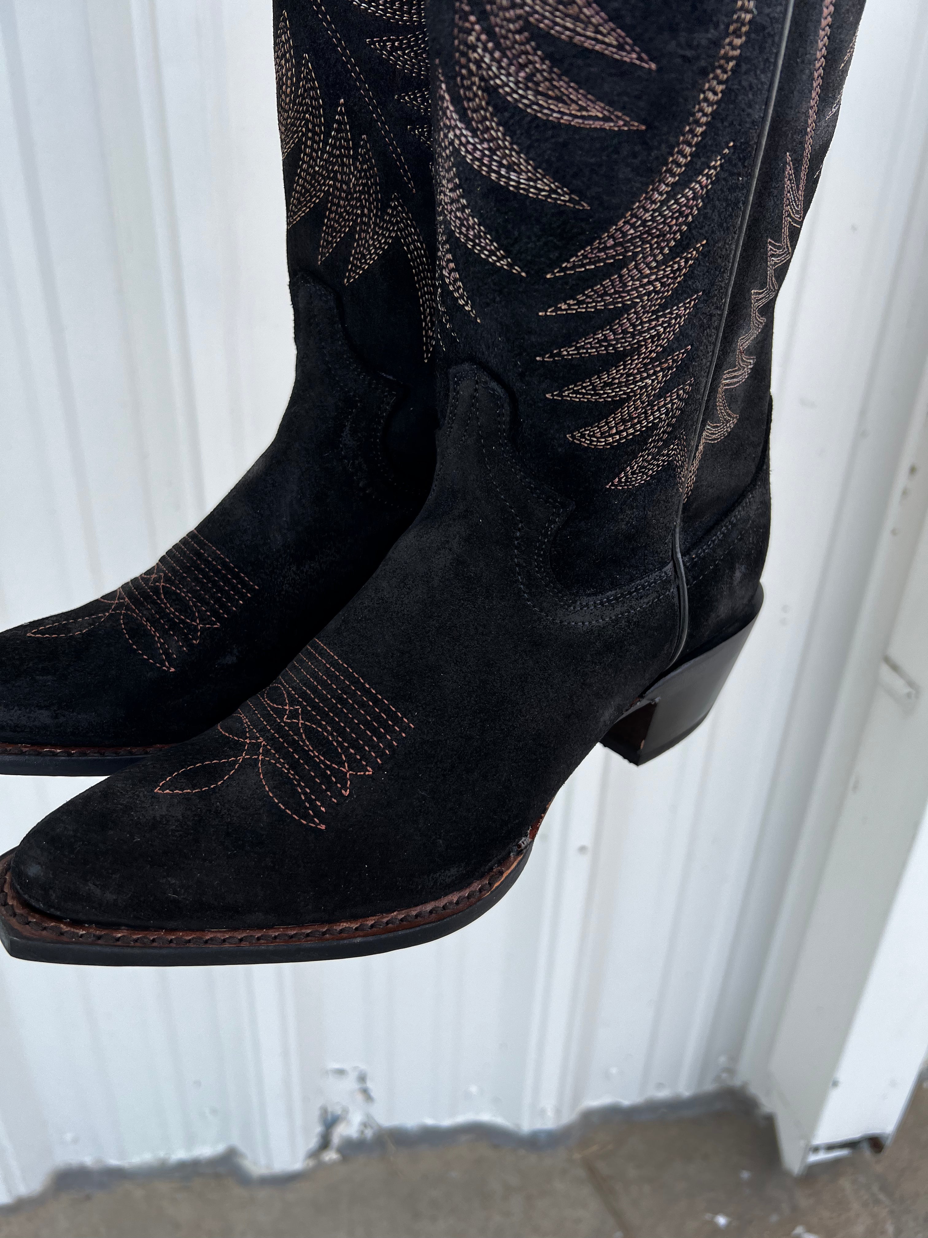 Women’s Justin Clara Black Suede Boots