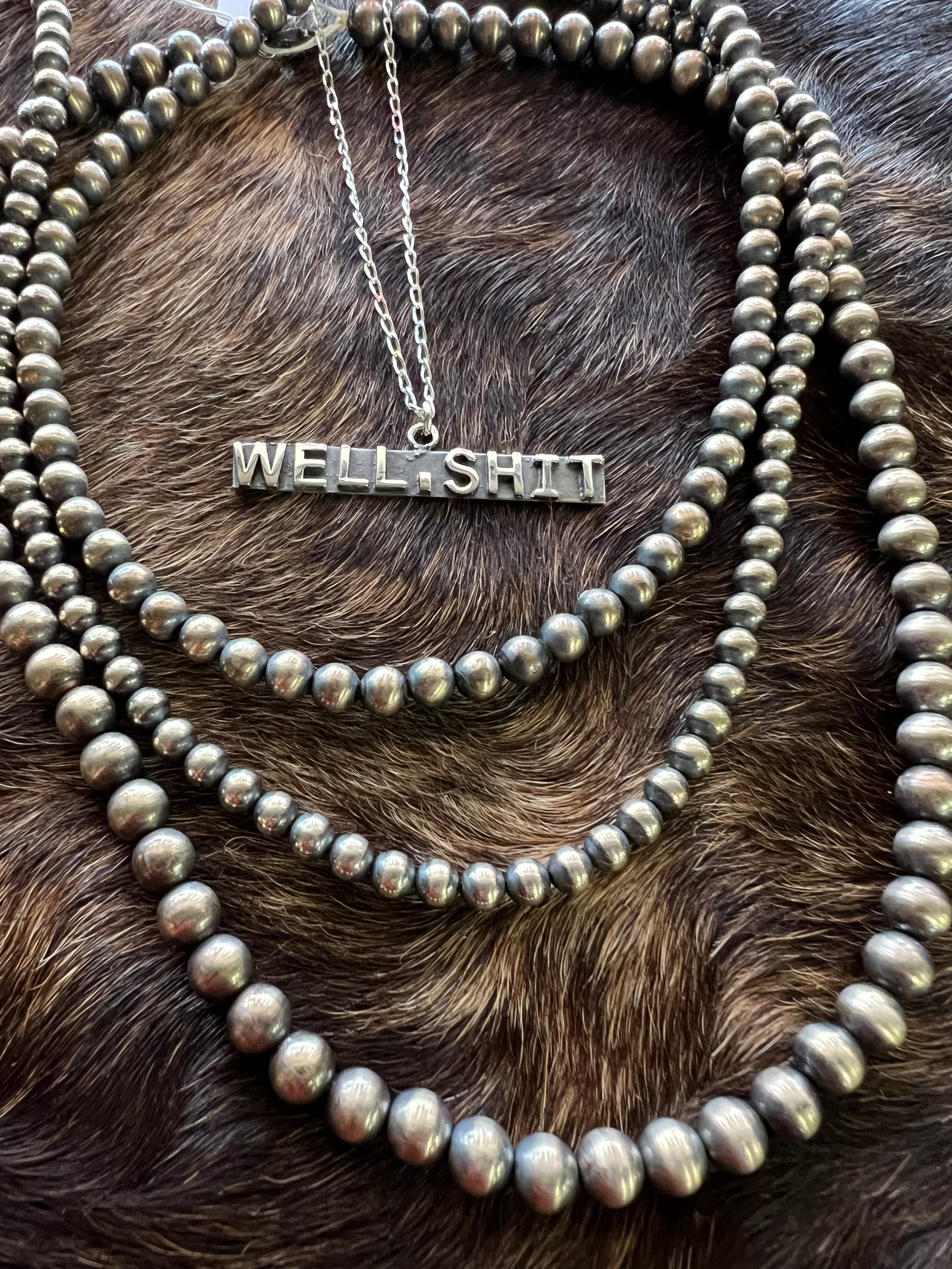 Well Shit Bar Necklace