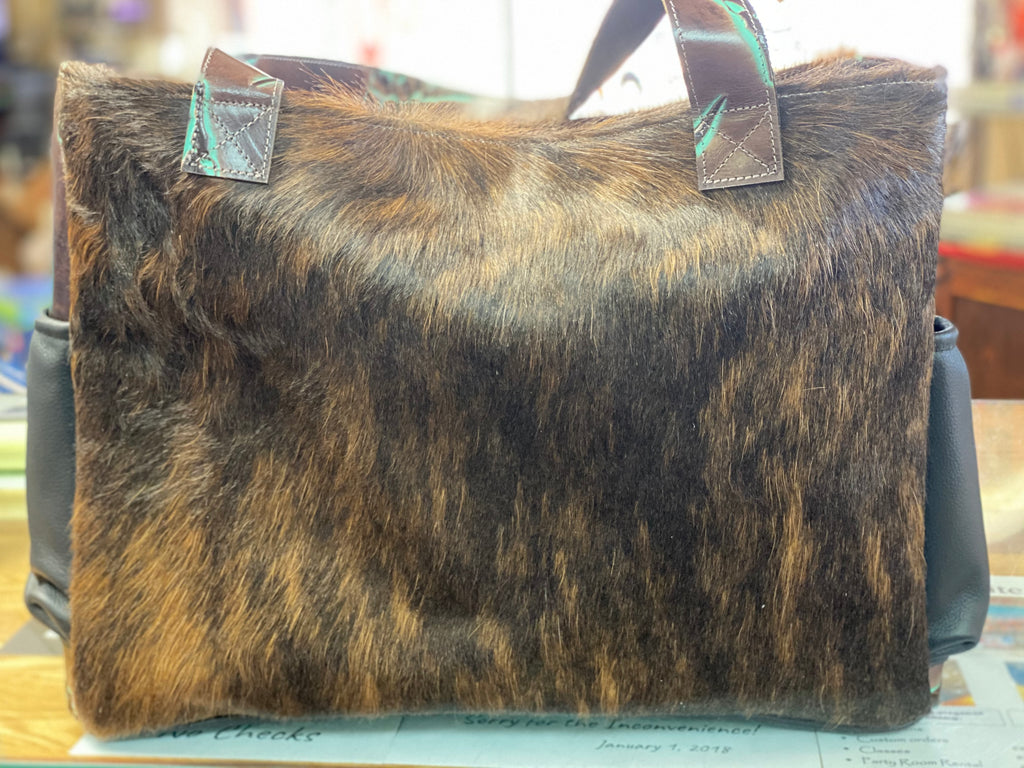 Cowhide Diaper Bag