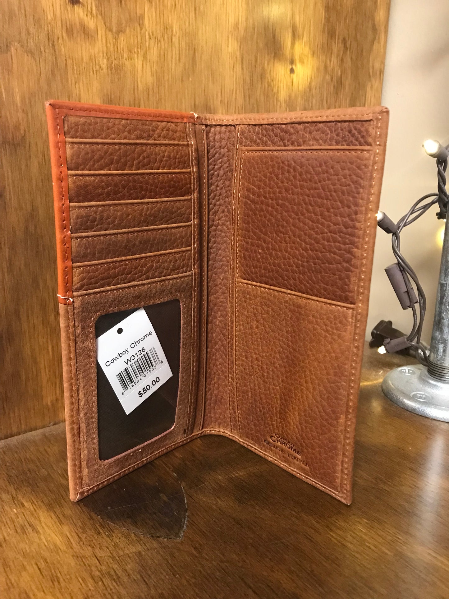 Cowboy Chrome Basketweave Cross Wallet (W3128)