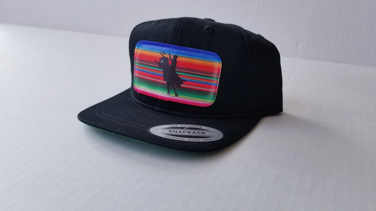 THE TWISTED FILLY CLOTHING CO. Serape Bucking Bull - Toddler Snapback Hat - Black