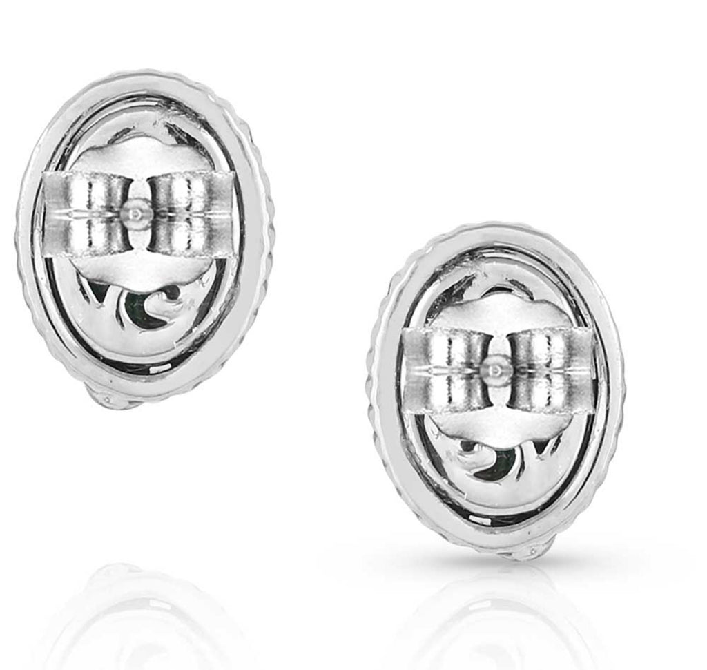 World's Feather Turquoise Post Earrings