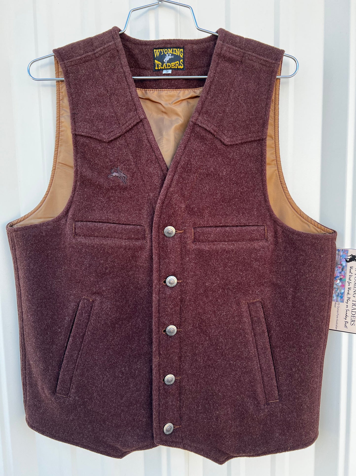 Men’s Wyoming Brown Wool Vest