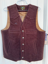 Load image into Gallery viewer, Men’s Wyoming Brown Wool Vest
