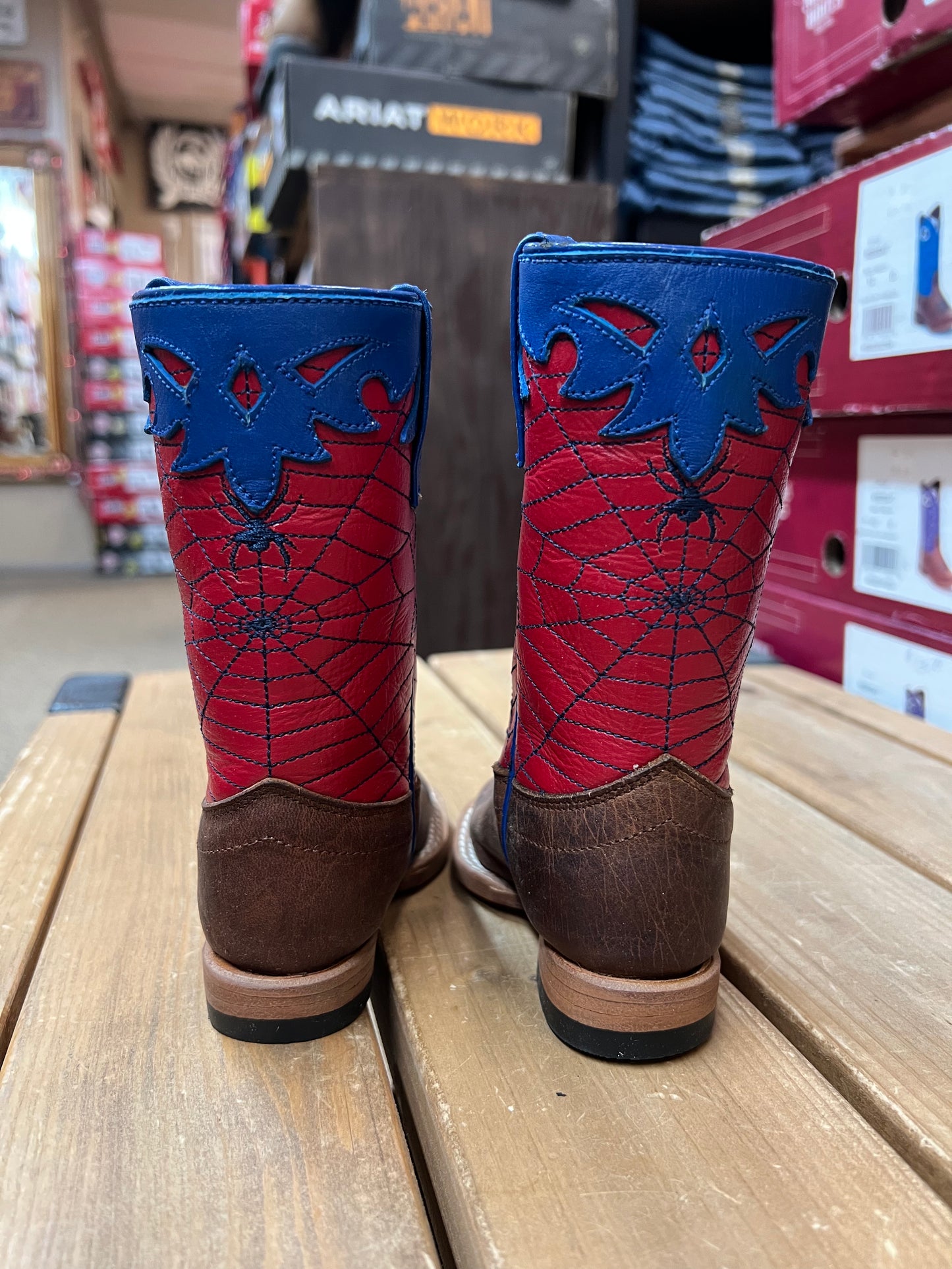 Olathe Kids Red Spider Tall Top Boots (Ok42)