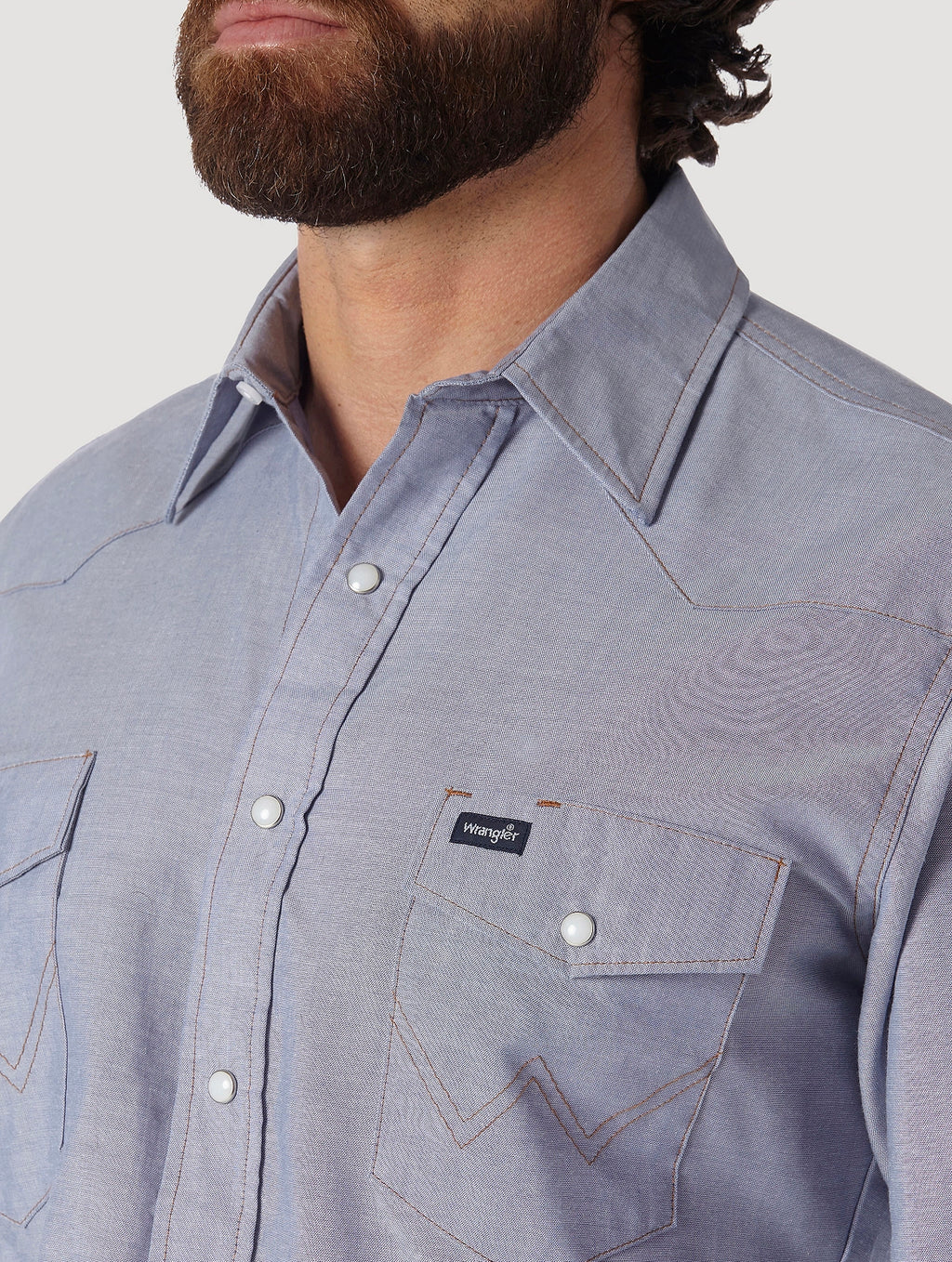 COWBOY CUT® WORK WESTERN CHAMBRAY LONG SLEEVE SHIRT(70130mw)