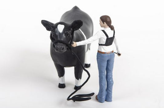 Cattle Showmen Kit: Girl Figurine and Rope Halter