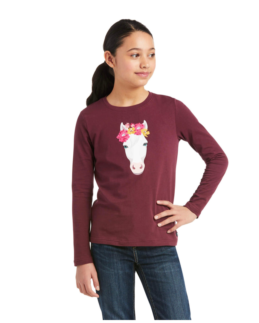 Ariat Girls Flower Crown T-Shirt (7351)