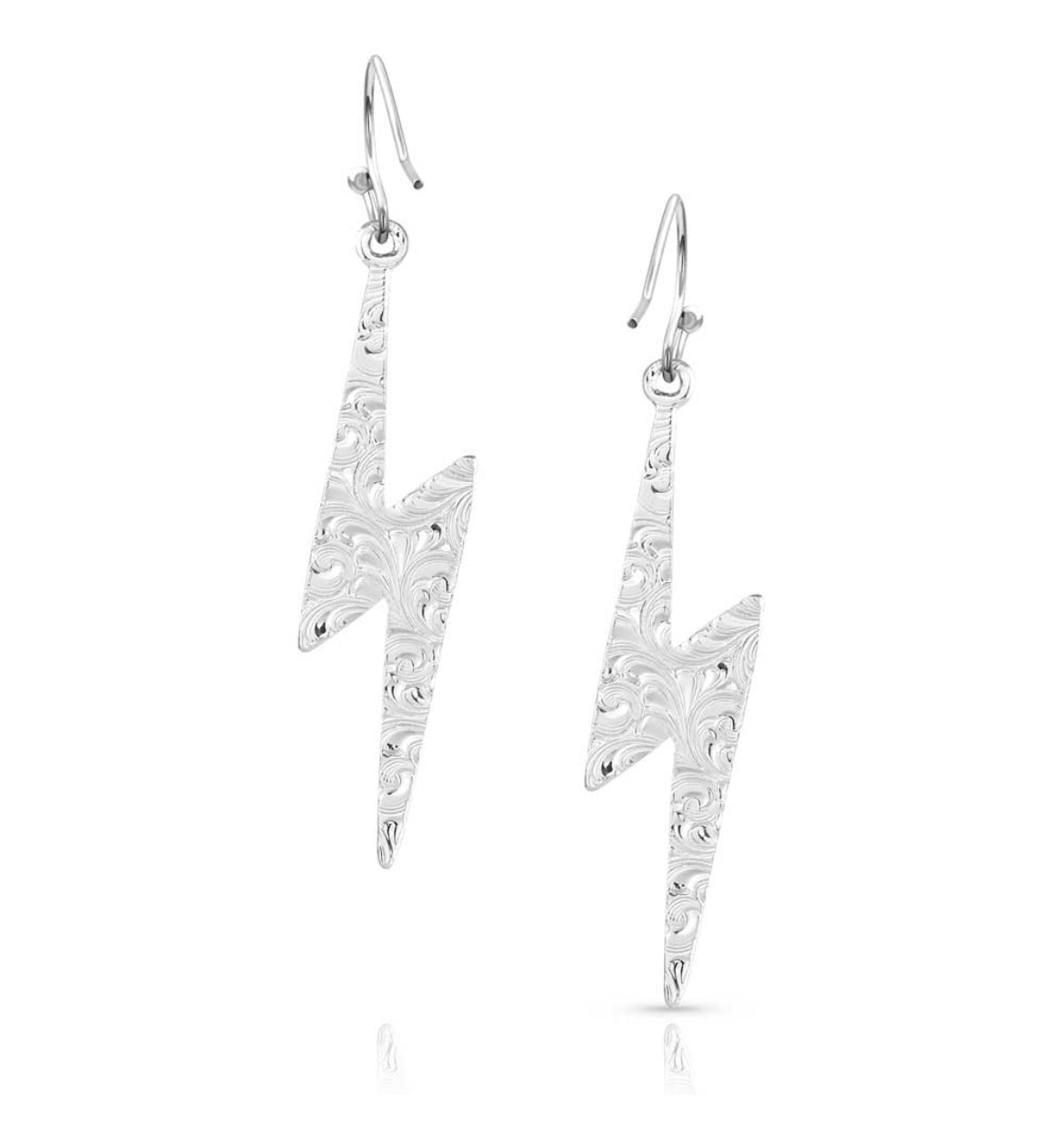 Lightning Strike Silver Artistry Earrings